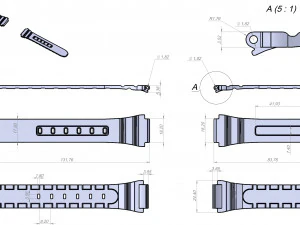 Cinturini per orologi casio ae 1300wh Modello di stampa 3D