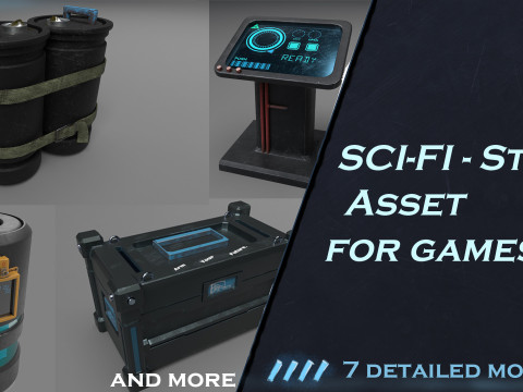 Sci-fi Model Pack For Games 3D Model