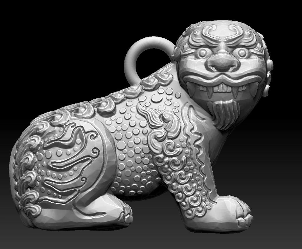 Korean Unicon LionOBJ 3D Print Model .c4d .max .obj .3ds .fbx .stl .blend 