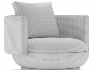 Morgan Swivel Lounge Chair Modelo 3D