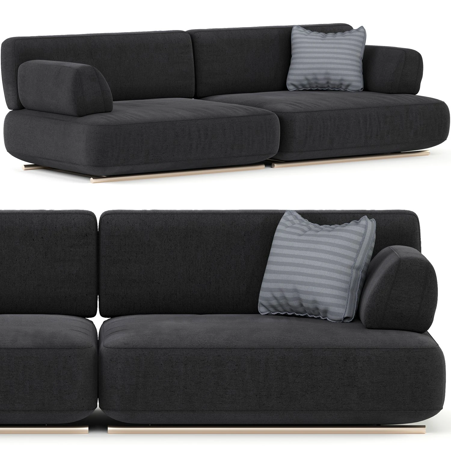 Natuzzi Cava two seater 3D Model .c4d .max .obj .3ds .fbx .stl .blend 