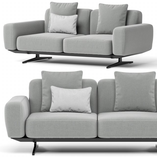 Flexform Soft Dream two seater Model 3D .c4d .max .obj .3ds .fbx .stl .blend 