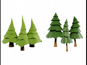 Lowpoly nature pack with 3D scene 3Dモデル