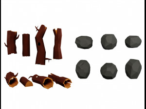 Lowpoly nature pack with 3D scene 3Dモデル