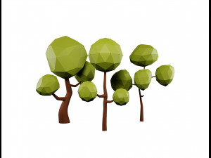 Lowpoly nature pack with 3D scene 3Dモデル