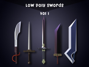 Low poly Swords Vol1 3D Модель