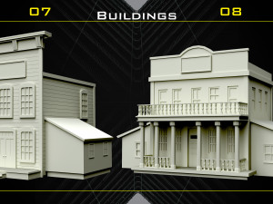 70 Western Object Base Mesh - Vol 06 3D Модель