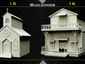 70 Malla base de objetos occidentales - Vol 06 Modelo 3D