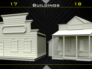 70 Western Object Base Mesh - Vol 06 3D Модель