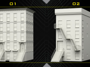 30 Detailed Building Base Mesh - Vol 07 Modelo 3D