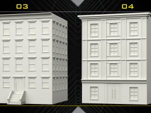 30 Detailed Building Base Mesh - Vol 07 Modelo 3D