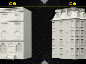 30 Detailed Building Base Mesh - Vol 07 Modelo 3D