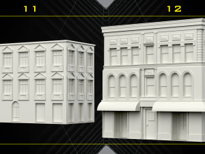 30 Detailed Building Base Mesh - Vol 07 Modelo 3D