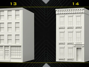 30 Detailed Building Base Mesh - Vol 07 3D Model