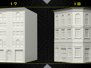 30 Detailed Building Base Mesh - Vol 07 Modelo 3D