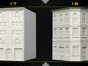 30 Detailed Building Base Mesh - Vol 07 3D Model
