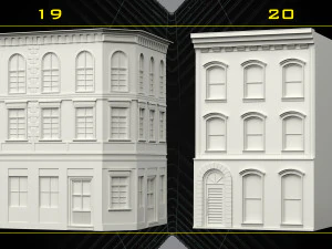 30 Detailed Building Base Mesh - Vol 07 3D Model