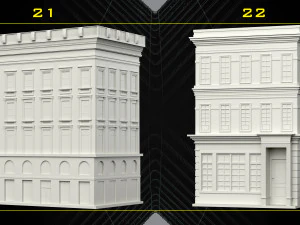 30 Detailed Building Base Mesh - Vol 07 3D Model