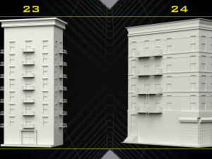 30 Detailed Building Base Mesh - Vol 07 Modelo 3D