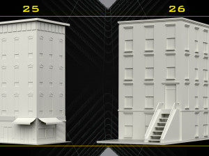 30 Detailed Building Base Mesh - Vol 07 Modelo 3D
