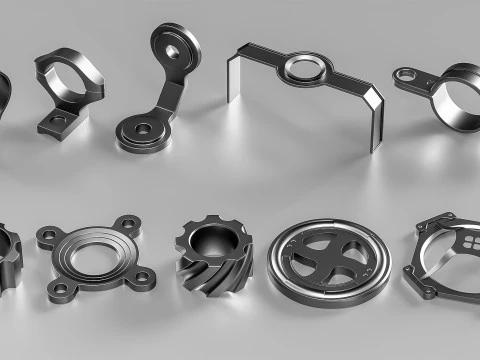 50 Hard surface kitbash 3D Model