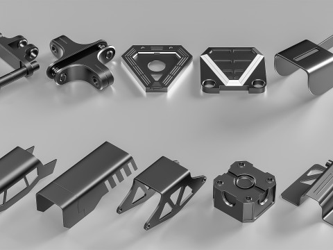 50 Hard surface kitbash 3D-Modell