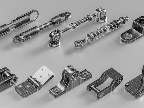 50 Hard surface kitbash 3D-Modell