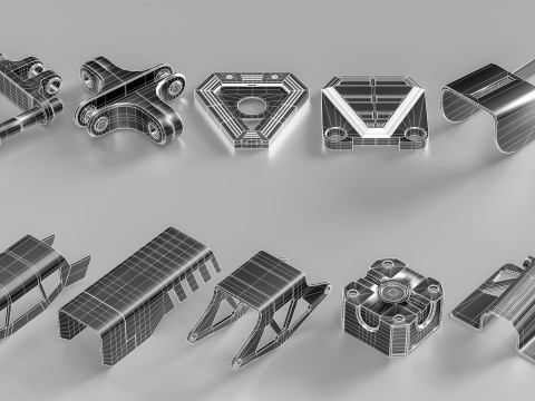 50 Hard surface kitbash 3D-Modell