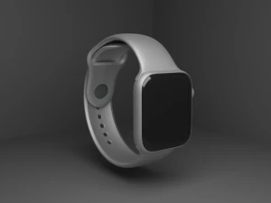 Apple Watch with Smart Watch Rubber Strap 3D Model