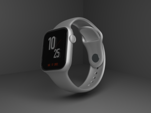 Apple Watch with Smart Watch Rubber Strap 3D Model