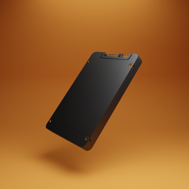3D SSD Hard Drive Exterior only 3D Model .c4d .max .obj .3ds .fbx .stl .blend 