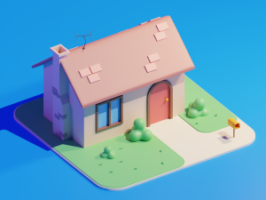 Cartoon house Modèle 3D