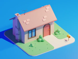 casa de dibujos animados Modelo 3D