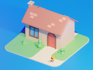 Cartoon house Modèle 3D
