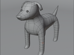 Cute lowpoly dog 3D Model