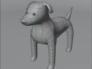 Cute lowpoly dog 3D Model
