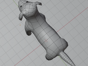 Cute lowpoly dog 3D Model