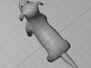 Cute lowpoly dog 3D Model