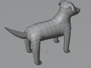Cute lowpoly dog 3D Model