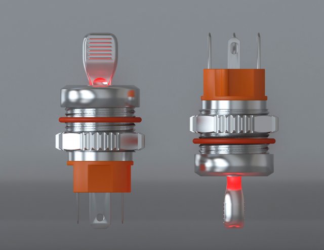 Electric Switch LANBOO LB16NZ 3Dモデル .c4d .max .obj .3ds .fbx .stl .blend 
