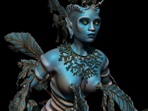 Leafy Sea Dragon Mermaid Warrior 3Dモデル