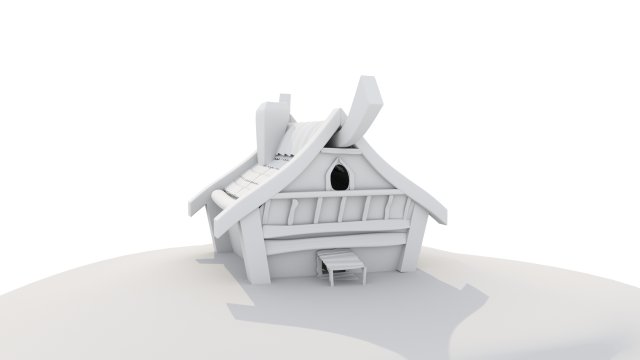 3D Hut Modelo 3D .c4d .max .obj .3ds .fbx .stl .blend 