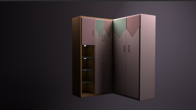 3D Almirah 3D Модель .c4d .max .obj .3ds .fbx .stl .blend