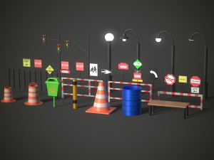 Street Props Modelo 3D