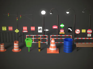 Street Props 3D Model