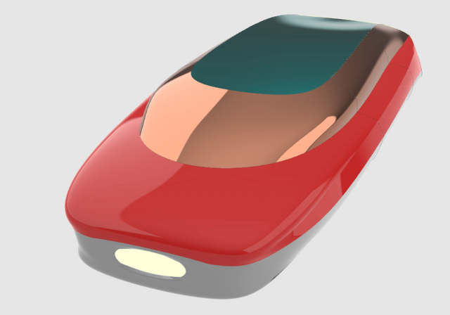 SpaceShip Car 3D Model .c4d .max .obj .3ds .fbx .stl .blend 