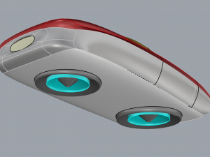 SpaceShip Car 3D Model