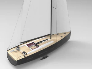 63フィートのセーリングヨット 3Dモデル