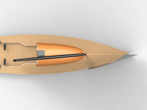 Yate de vela de 15 m por d&iacute;a Modelo 3D