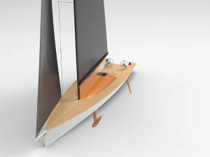 Yate de vela de 15 m por d&iacute;a Modelo 3D